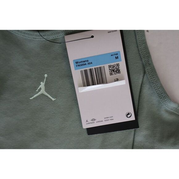 Nike Air Jordan FN5694-304 Women's Sz Medium Jade Green Slim Knit Dress - Picture 7 of 13